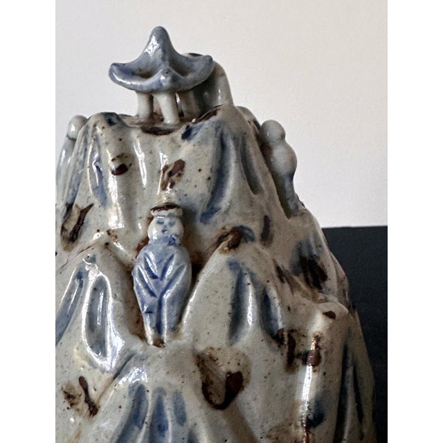 Korean Ceramic Scholar Brush Rest Joseon Dynasty For Sale - Image 9 of 18