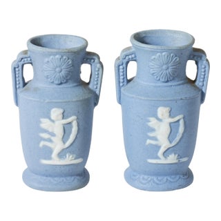 Miniature Antique Wedgwood Replica Greek Vases From Occupied Japan For Sale
