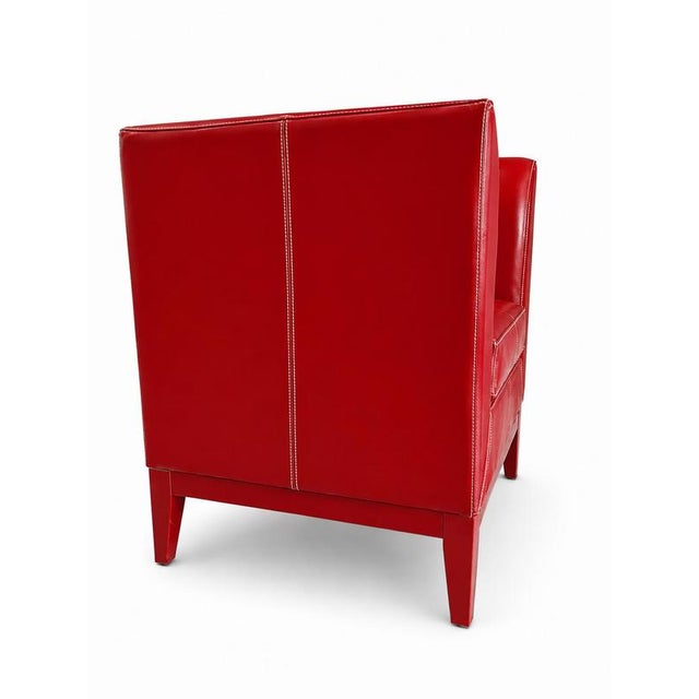 Not Yet Made - Made To Order Cub Chair in Leather and Wood by Christophe Perichon For Sale - Image 5 of 7