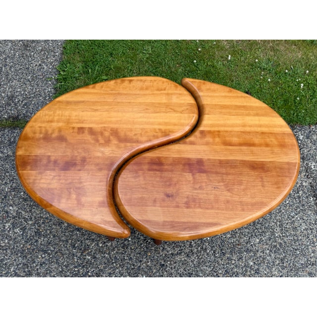 Danish Modern Yin Yang Teak Coffee Tables - a Pair 36"W × 36"D × 16"H A stunning pair of Teak Yin Yang Tables! These...