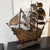 Coastal 18th Century Wooden Sailing Ship Model For Sale - Image 3 of 12
