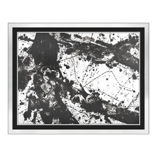 1973 Silver Field Abstract Black Lithograph Sam Francis For Sale