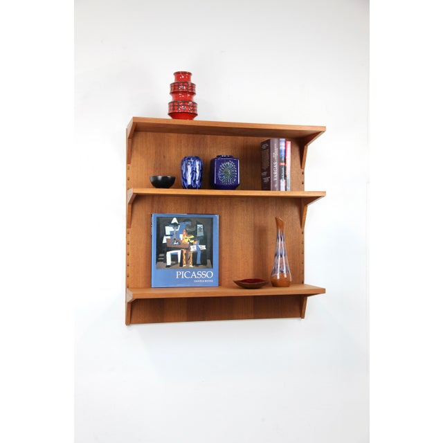 Brown Wall Shelf in Teak by Poul Cadovius for Cado, 1960s, Set of 4 For Sale - Image 8 of 13