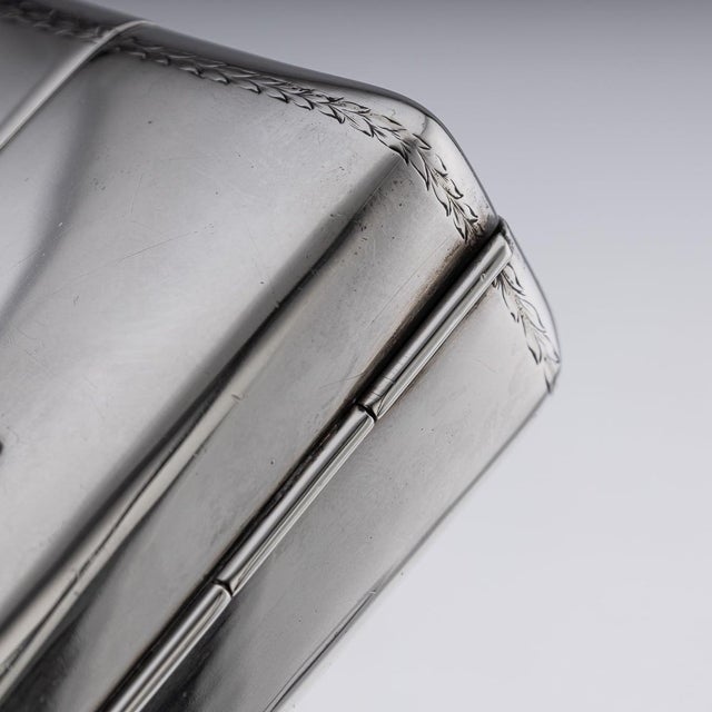 Vintage Canadian Silver and Enamel Playing Cards Box, 1920 For Sale - Image 6 of 18