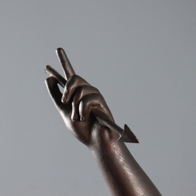 After M. Moreau, Sculpture of Venus and Love, 20th Century, Bronze For Sale - Image 4 of 10