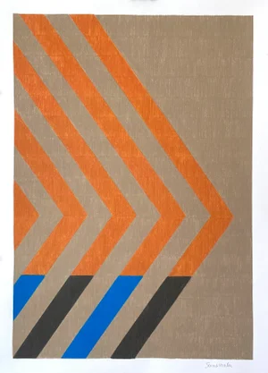 Geometric Color Pencil Design Drawing