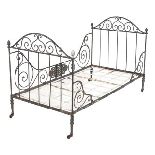 French Wrought Iron Daybed, 19th C. For Sale