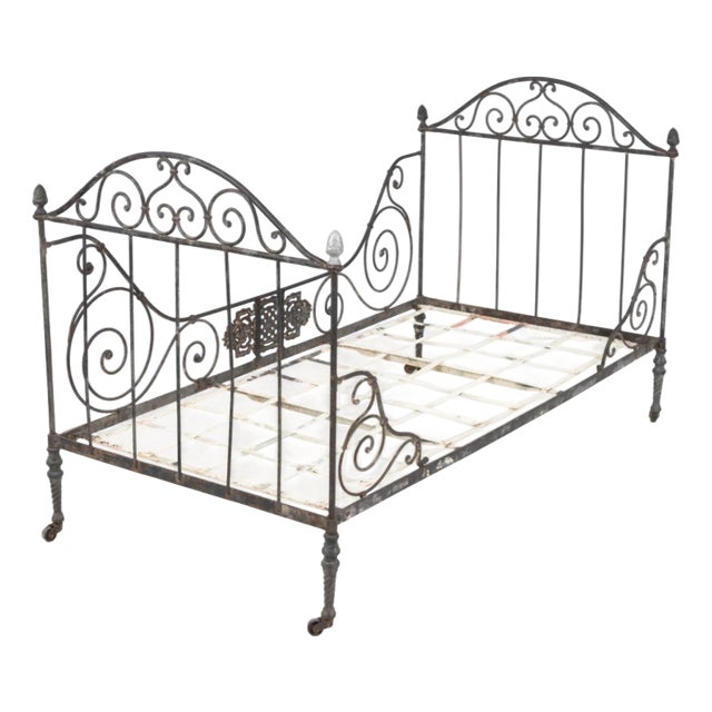 French Wrought Iron Daybed, 19th C. For Sale