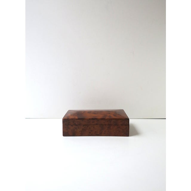 Mid-Century Modern Burl Wood Jewelry Box, Mid-20th Century For Sale - Image 3 of 13