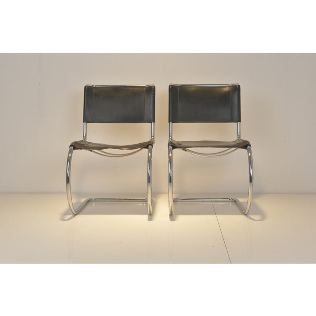 1970s MR10 Cantilever Chair by Ludwig Mies Van Der Rohe for Thonet, Frankenberg, 1975, Set of 2 For Sale - Image 5 of 9