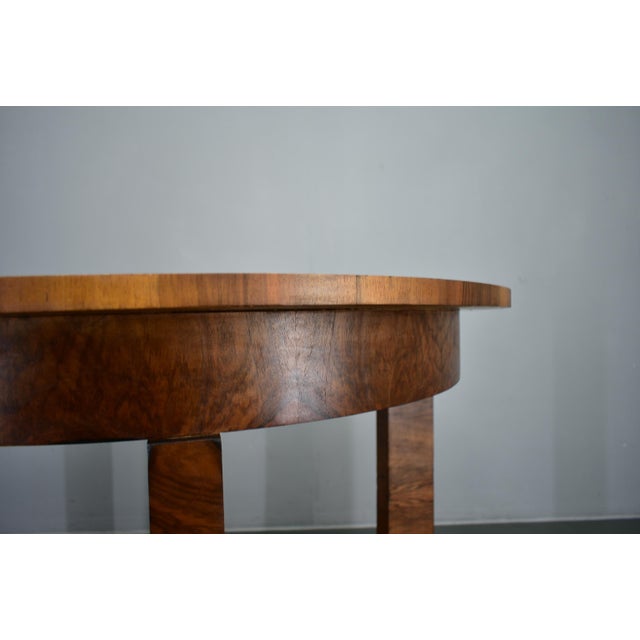 Art Deco Round Table in Wood and Veneer, 1930s For Sale - Image 9 of 18