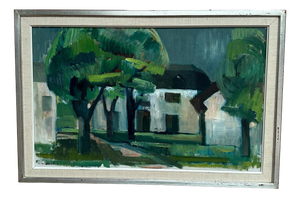 Harry Wichmann, The White House, 1950s, Oil on Canvas, Framed