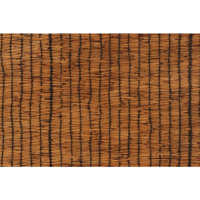 Tribal Vintage Tuareg Mat Runner, Warm Beige With Rich Brown Stripes - Rug & Kilim For Sale - Image 3 of 8