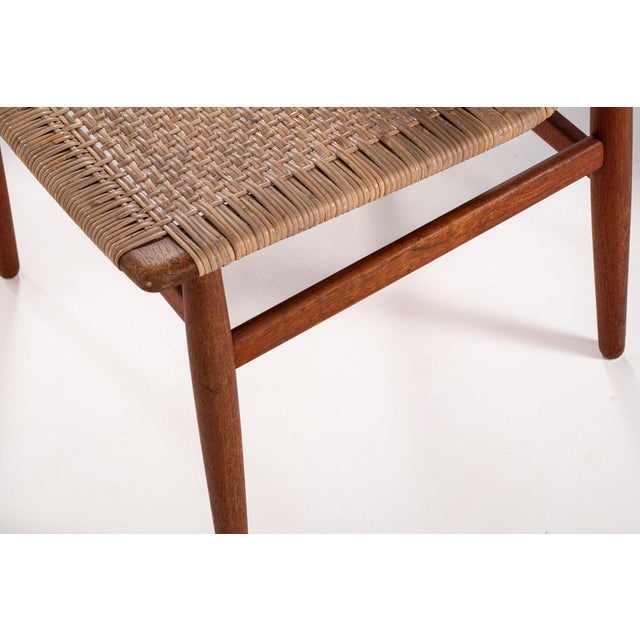 Vintage Teak and Rattan Chair by Jørgen Høj for Thorald Madsen, 1950s For Sale - Image 6 of 16