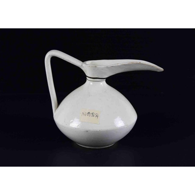 Vintage Floral Ceramic Pitcher by Deruta, Italy, 1970s For Sale - Image 3 of 5