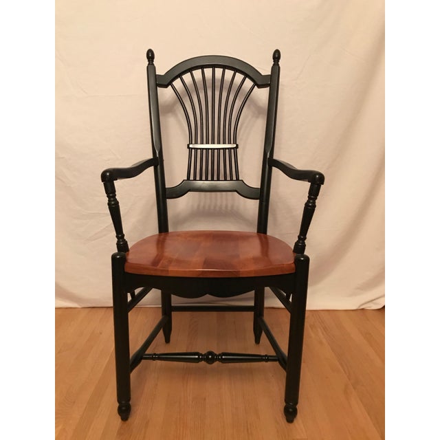 1990s Vintage Nichols & Stone Cherry Wheat Sheaf Chairs Set of 6