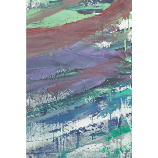 Textile "Marking the Shadows of Passing Trains / 12:51-1:31pm 16.12.2023" Large Abstract Acrylic Painting by Simon Findlay For Sale - Image 7 of 12