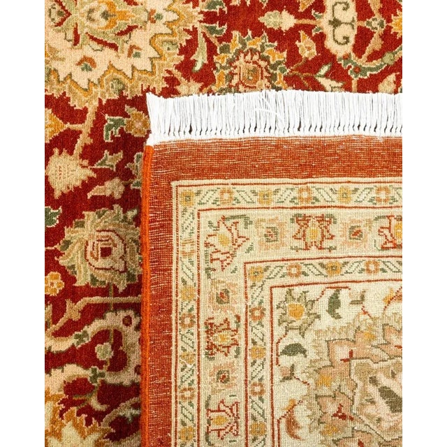 2000 - 2009 Mogul, One-of-a-Kind Hand-Knotted Area Rug in Red, 8' 2" x 10' 4" For Sale - Image 5 of 8