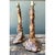 This pair of vintage hand-crafted faux bois ceramic lamps stands as a compelling example of sculptural mid-20th-century...