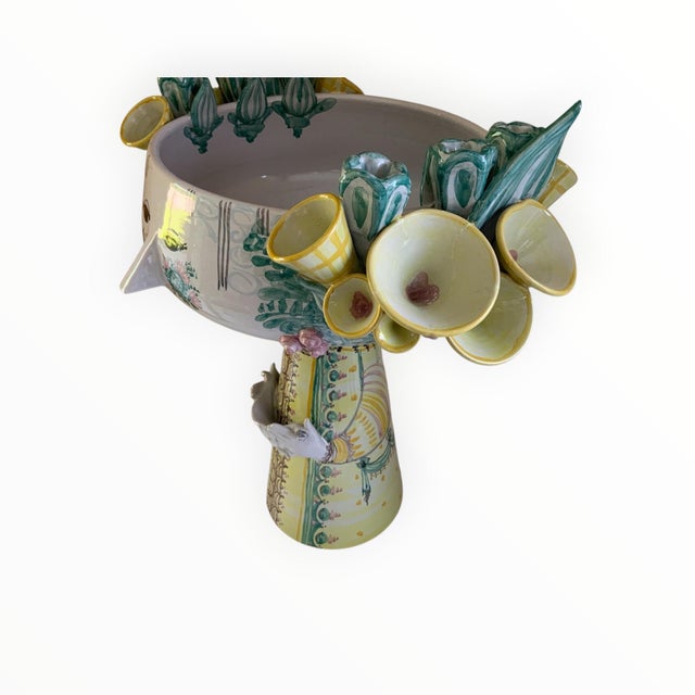 Bjørn Wiinblad (1918–2006) V16 “Eva” Large 20.5" Figural Centerpiece Candelabrum Denmark 1999 For Sale - Image 4 of 12