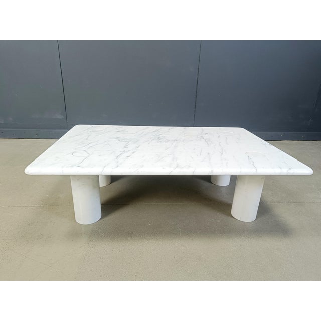 Carrara Marble Coffee Table by Angelo Mangiarotti for Up&Up, Italy, 1970s For Sale - Image 10 of 12