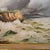 Mid-Century Oil on Board Iberian Seascape in Giltwood Linen Frame by Lanas For Sale - Image 4 of 12