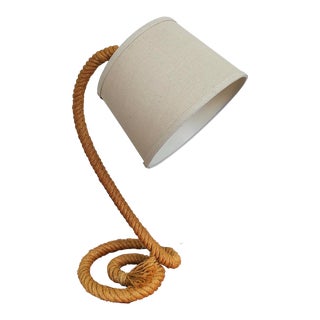 Vintage Rope Table Lamp in the Style of Audoux Minet For Sale