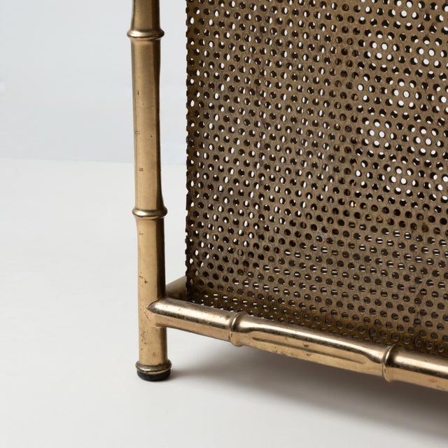 Patinated Brass Umbrella Stand, 1940s For Sale - Image 3 of 4