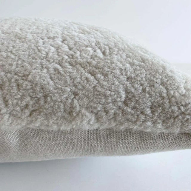 Not Yet Made - Made To Order Custom Natural Shearling Sheep Lumbar Pillow For Sale - Image 5 of 6