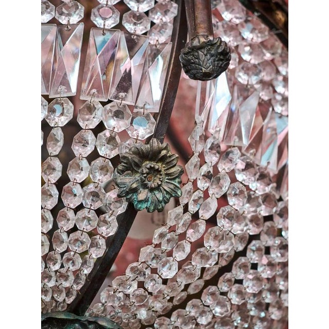 2000 - 2009 Large Antique Louis XVI Pear Chandelier For Sale - Image 5 of 15