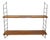 Vintage String Shelf in Walnut, 1960s For Sale
