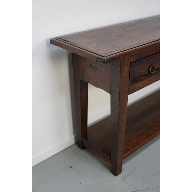 Brown Antique Spanish Rustic Chestnut Farmhouse Table, 18th Century For Sale - Image 8 of 15