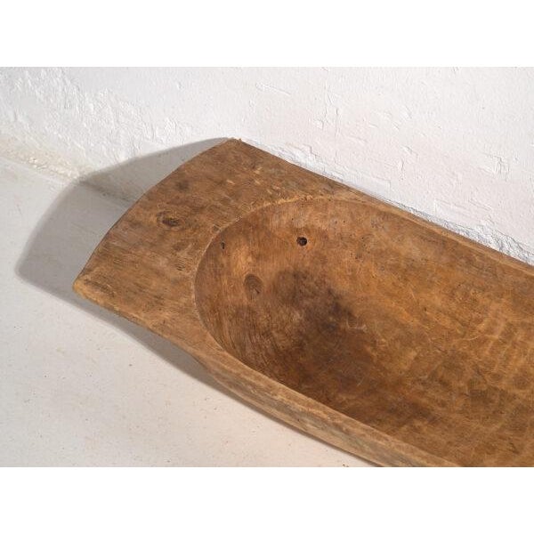 Wood Antique Carved Wooden Bowl For Sale - Image 7 of 10