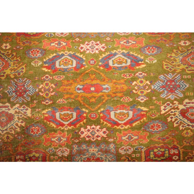 Textile Late 19th Century Zabihi Collection Green Sultanabad Rug For Sale - Image 7 of 12