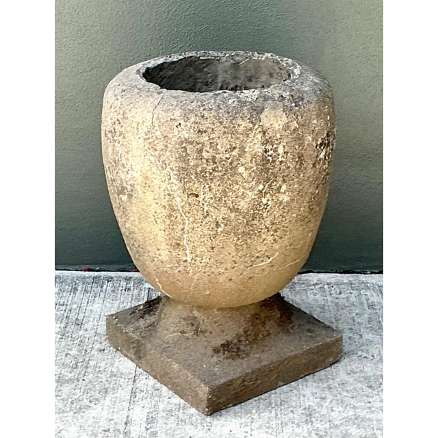 Mid 20th Century Rustic Stone Garden Planter For Sale - Image 5 of 18