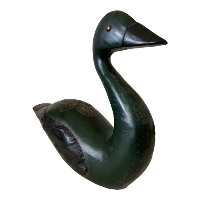 1960s Folk Art Goose Carving For Sale