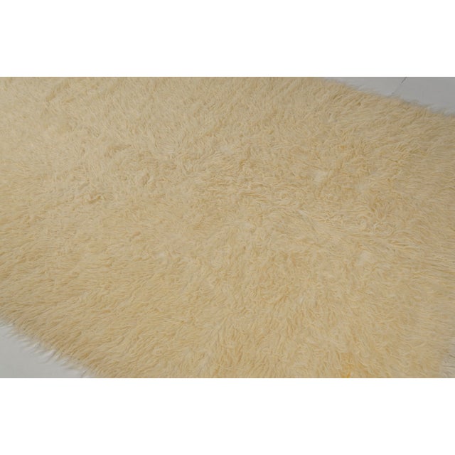 Vintage Angora Wool Rug For Sale - Image 6 of 10
