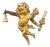 19th Century Winged Putto in Gilded Wood, Italy For Sale