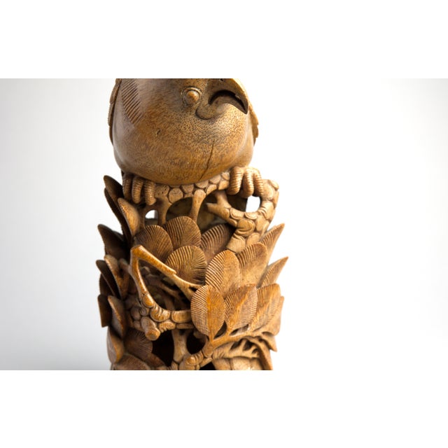 Japanese Meiji Period Carved Boxwood Okimono of a Hawk, Joel & Margaret Chen Collection For Sale In Portland, OR - Image 6 of 15