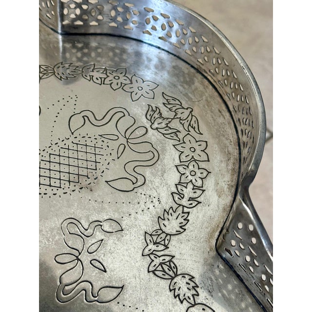 2-Tier Regency Silverplate Dessert/Beverage Etagere Display Table For Sale - Image 10 of 12