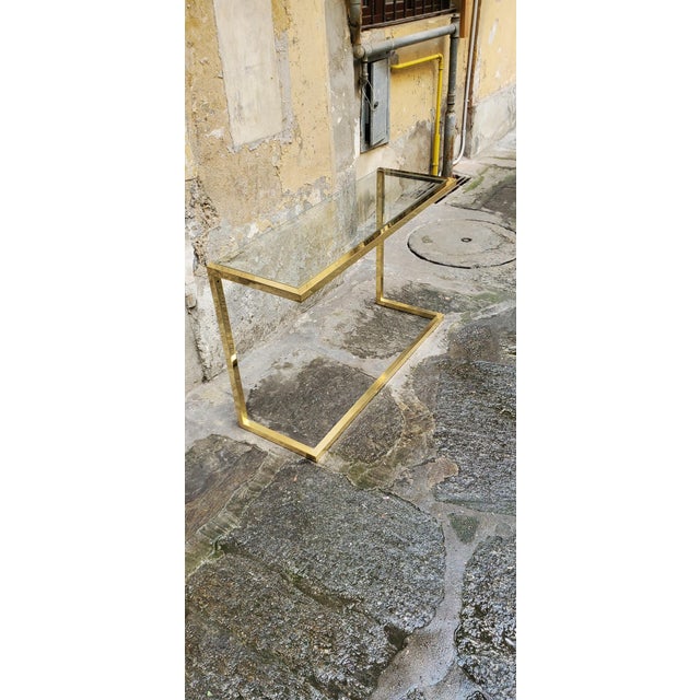 Brass Console Table, 1970s For Sale - Image 3 of 9