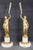 Sculptural Figures, Gilt Bronze on Alabaster Bases, Early 20th Century, Set of 2 For Sale - Image 13 of 18