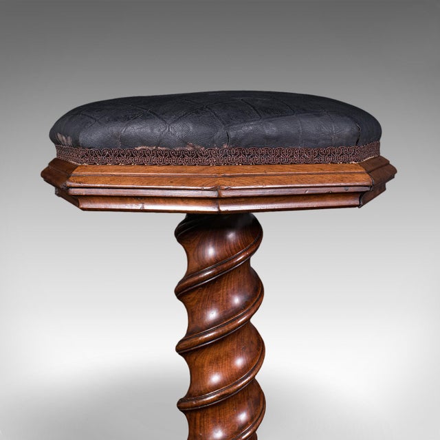 Antique Estate Chapel Organist's Stool, Scottish, Walnut Music Riser, William IV For Sale - Image 9 of 12