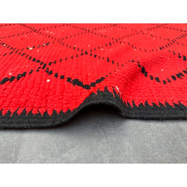 1980s Moroccan Red Large Rug - 4'12" X 11'8" Ft For Sale In Cleveland - Image 6 of 8