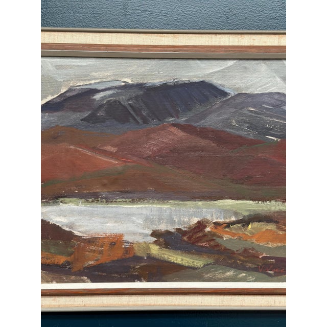 Mountains and Water, 1950s, Oil on Canvas, Framed For Sale - Image 4 of 18