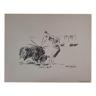 Roberto Domingo y Fallola, The Great Banderillero and Matador Barajas with a Pair of Banderillas, Engraving For Sale