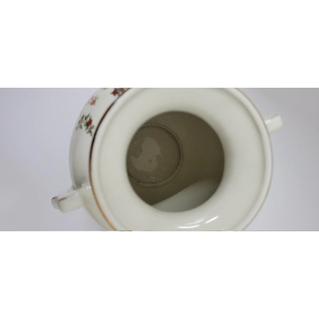 White Vintage White Japan Ceramic Vases With Hand Painted Peacock Motif - a Pair For Sale - Image 8 of 9