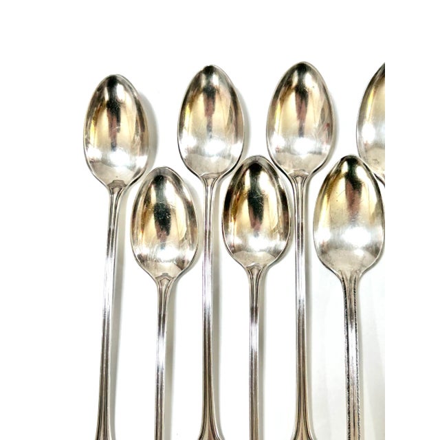 1950s Vintage Silverplate Iced Tea Spoons – Set of 13 - Long Handled For Sale - Image 5 of 10