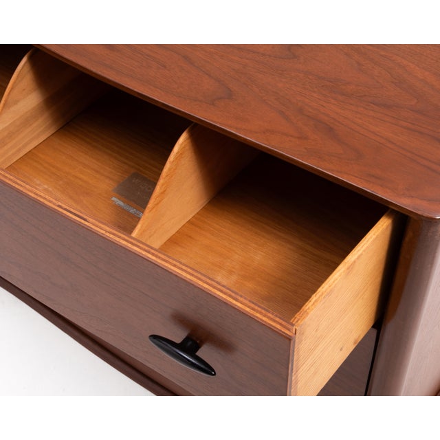 T.H. Robsjohn-Gibbings Widdicomb Walnut Klismos Saber Leg Six Drawer Dresser For Sale - Image 10 of 14