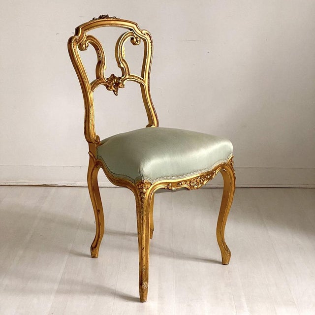 Napoleon III Carved and Gilded Wooden Chair, in Good conditions. Designed before 1890